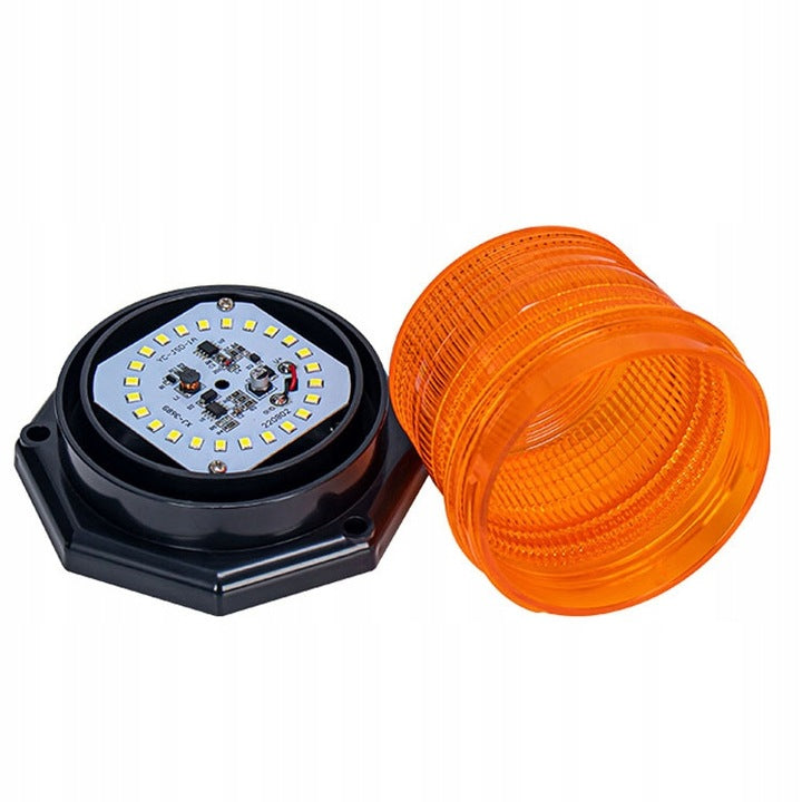 Girofar, Zola®, alimentare 12/24 V, cablu spiralat, 24 LED-uri, 130x98 mm, plastic, portocaliu Girofar, Zola®, alimentare 12/24 V, cablu spiralat, 24 LED-uri, 130x98 mm, plastic, portocaliu